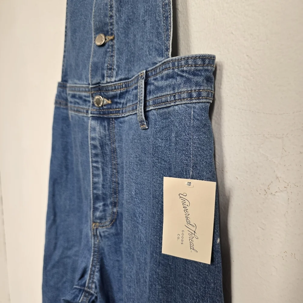 NWT Universal Thread Blue Denim Overall Jumpsuit Size 8 - Picture 7 of 12